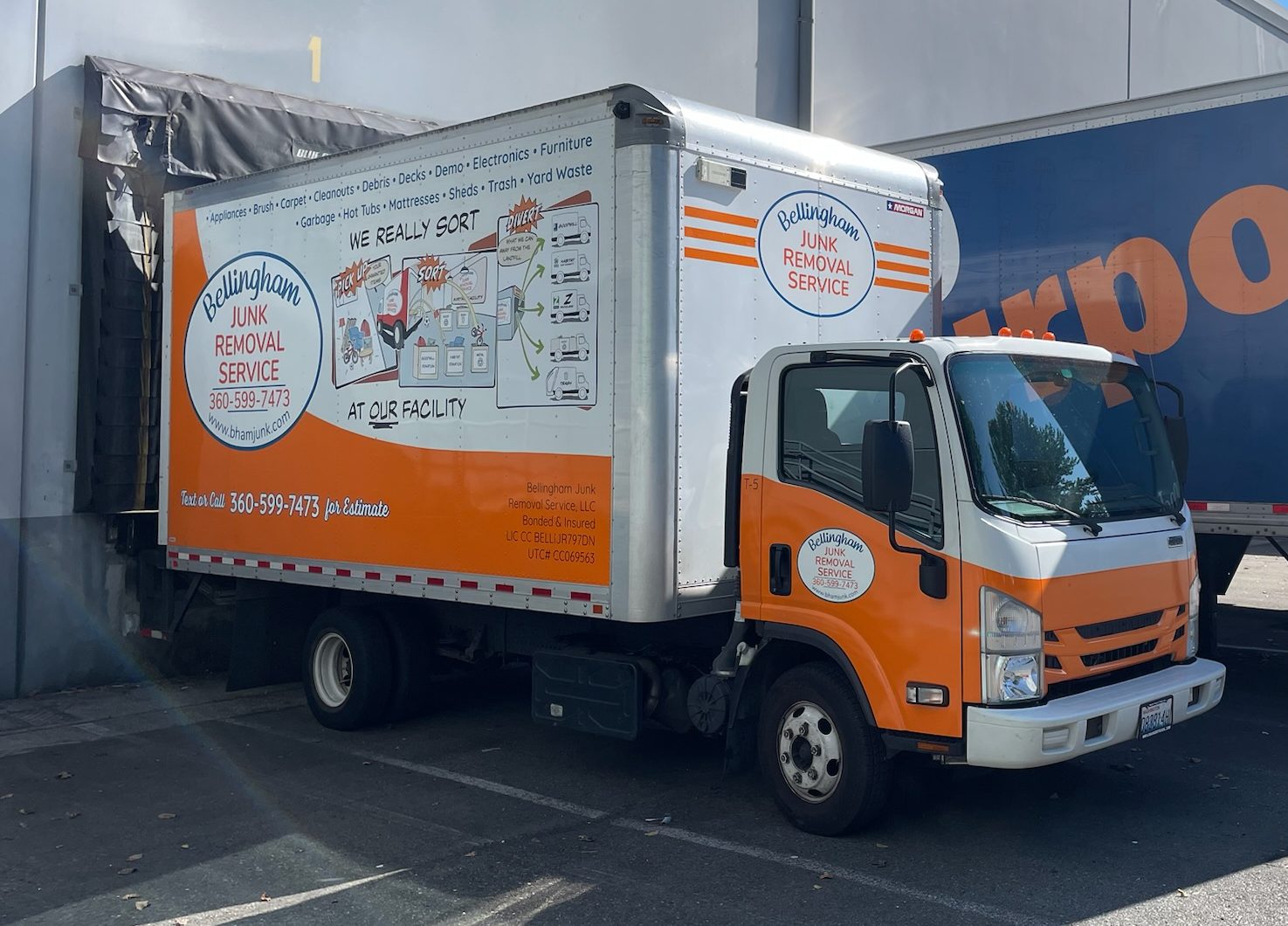 Bellingham Junk Removal Service box truck at the loading dock